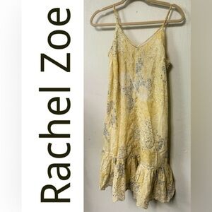 Rachel Zoe Woven Dress in Yellow and Gray -Sz S-